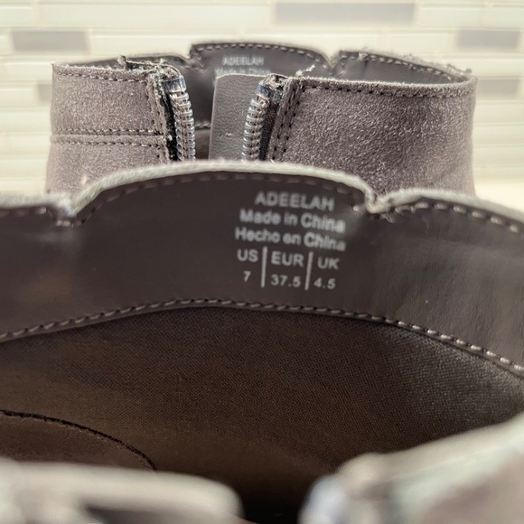 Size 7 grey Adeelah booties - Picture 2 of 5